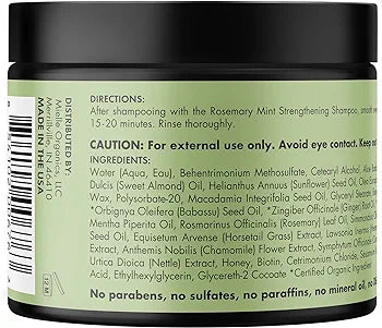 MIELLE ROSEMARRY MINT STRENGTHENING HAIR MASQUE