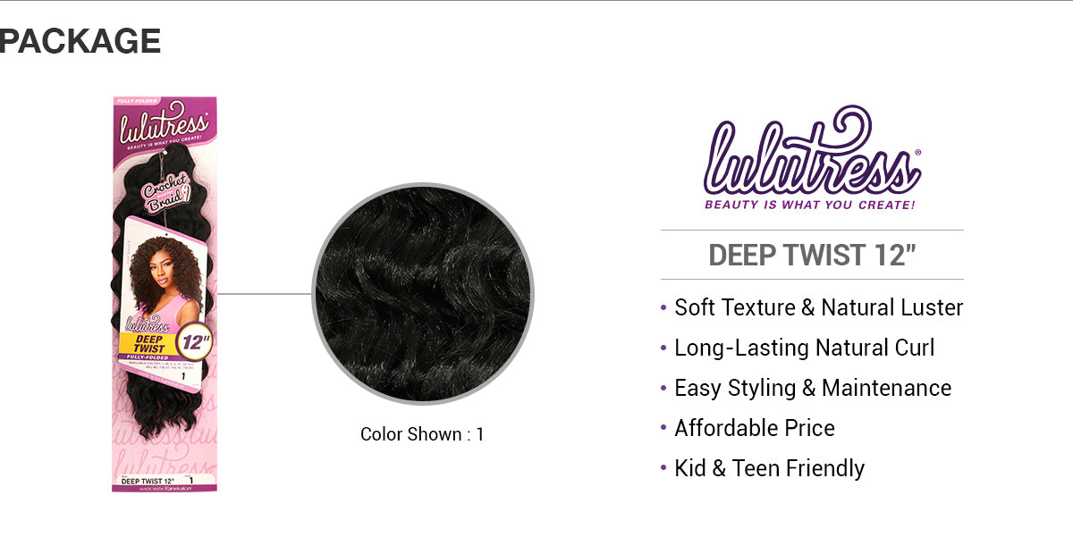 SENSATIONNEL -LULUTRESS DEEP TWIST FULLY FOLDED (KID & TEEN FRIENDLY 12"