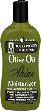 HOLLYWOOD BEAUTY OLIVE OIL SHINE MOISTURIZER SHINE & MOISTURIZE IN ONE STEP