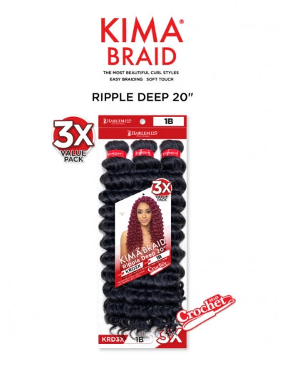 HARLEM125 KIMA BRAID RIPPLE DEEP 20" KRD3X,3X VALUE PACK