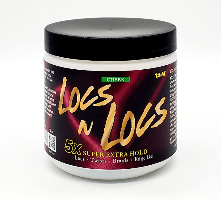 Taha Locs & Locs Gel - 5X Super Extra Hold, Natural & Non-Damaging for Locs, Braids, Twists - 16 Oz