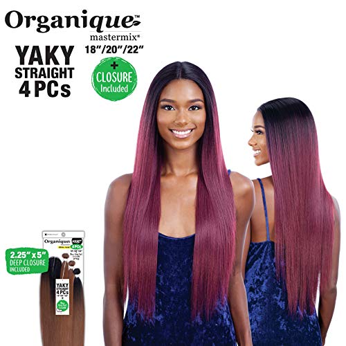 YAKY STRAIGHT 4PCS (18"/20"/22") - Shake-N-Go Organique Synthetic Weave