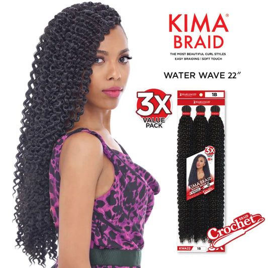 HARLEM125 KIMA WATER WAVES 22" KWA22, 3X VALUE PACK