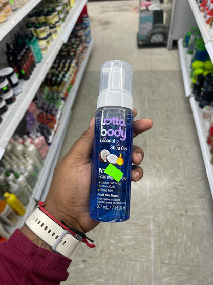 lotta body with coconut & shea oils wrap foaming mousse