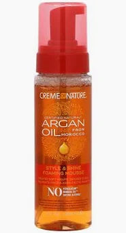 CREME OF NATURE CERTIFIED NATURAL ARGAN OIL FROM MOROCCO STYLE & SHINE FOAMING MOUSE